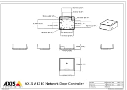AXIS A1210 from Axis Communications - dimension diagram showing mounting measurements (view 2)