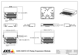 AXIS A9910 from Axis Communications - dimension diagram showing mounting measurements (view 2)