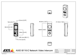 AXIS I8116-E from Axis Communications - dimension diagram showing mounting measurements