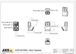 AXIS M1055-L from Axis Communications - dimension diagram showing mounting measurements (view 2)