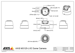 AXIS M3125-LVE from Axis Communications - dimension diagram showing mounting measurements (view 2)