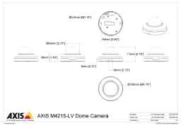 AXIS M4215-LV from Axis Communications - dimension diagram showing mounting measurements (view 3)