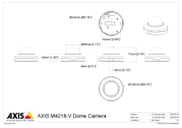 AXIS M4218-V from Axis Communications - dimension diagram showing mounting measurements