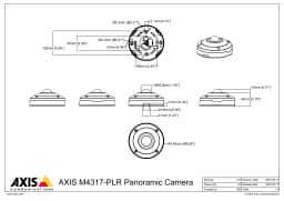 AXIS M4317-PLR from Axis Communications - dimension diagram showing mounting measurements (view 2)