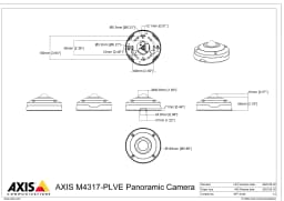 AXIS M4317-PLVE from Axis Communications - dimension diagram showing mounting measurements (view 2)