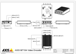 AXIS M7104 from Axis Communications - dimension diagram showing mounting measurements (view 3)