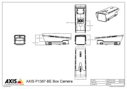 AXIS P1387-BE from Axis Communications - dimension diagram showing mounting measurements (view 2)