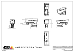 AXIS P1387-LE from Axis Communications - dimension diagram showing mounting measurements (view 2)