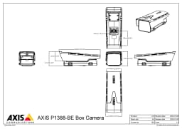AXIS P1388-BE from Axis Communications - dimension diagram showing mounting measurements (view 2)