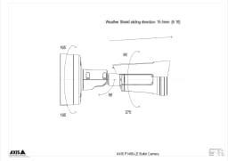 AXIS P1488-LE from Axis Communications - dimension diagram showing mounting measurements (view 3)