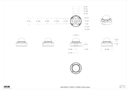 AXIS P3285-LV from Axis Communications - dimension diagram showing mounting measurements (view 4)