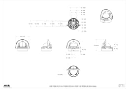 AXIS P3287-LVE from Axis Communications - dimension diagram showing mounting measurements (view 4)