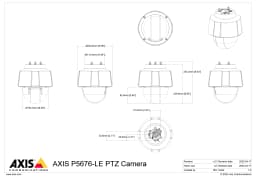 AXIS P5676-LE from Axis Communications - dimension diagram showing mounting measurements