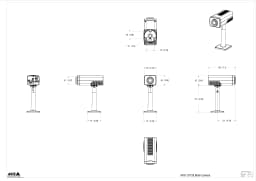 AXIS Q1728 from Axis Communications - dimension diagram showing mounting measurements (view 5)