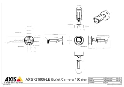 AXIS Q1809-LE from Axis Communications - dimension diagram showing mounting measurements (view 3)