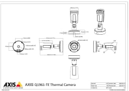 AXIS Q1961-TE from Axis Communications - dimension diagram showing mounting measurements