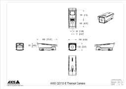 AXIS Q2112-E from Axis Communications - dimension diagram showing mounting measurements (view 3)