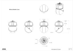 AXIS Q6358-LE from Axis Communications - dimension diagram showing mounting measurements (view 3)