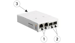 AXIS T8604 from Axis Communications - dimension diagram showing mounting measurements (view 2)