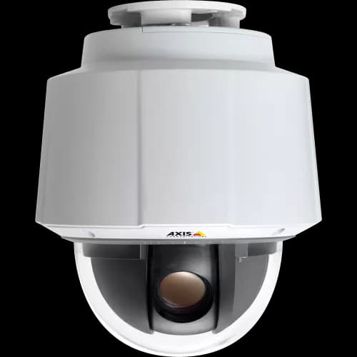 IP Camera AXIS Q6045 Mk II has enhanced intelligent video and audio and I/O- The camera is viewed from it´s front from AXIS COMMUNICATIONS