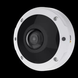 AXIS M3077-PLVE from AXIS COMMUNICATIONS - on wall from left angle