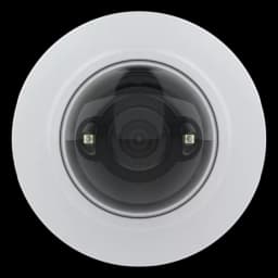 AXIS M4215-LV from AXIS COMMUNICATIONS - Dome Camera viewed from its front, white frame