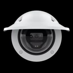 AXIS M3216-LVE from AXIS COMMUNICATIONS - in black and white, viewed from the front