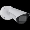 Bullet Camera in white, wall mounted with visible lens and IR illumination from Axis Communications