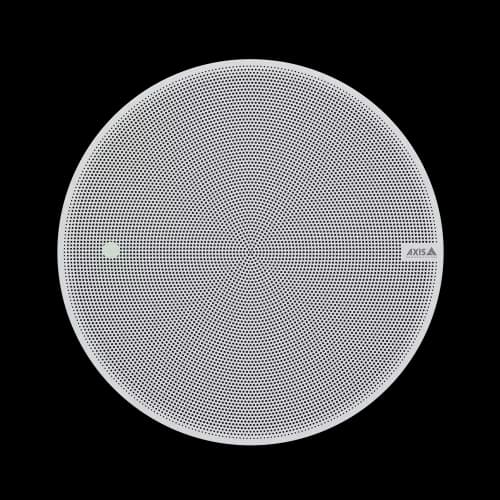 AXIS C1211-E from AXIS COMMUNICATIONS - Network Ceiling Speaker grey network speaker viewed from its front