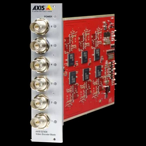 AXIS Q7436 from AXIS COMMUNICATIONS - Video Encoder Blade standing from left angle