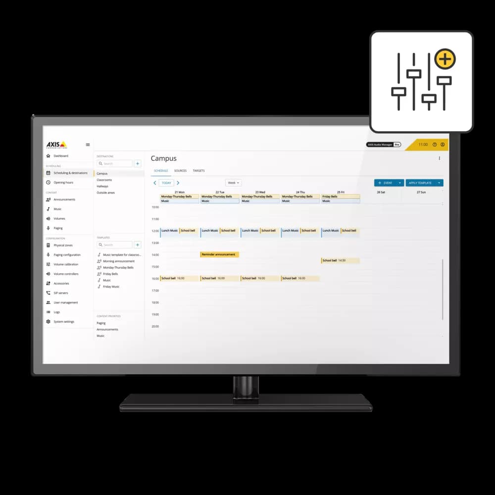 AXIS Audio Manager Pro: Gestão de áudio IP corporativa
