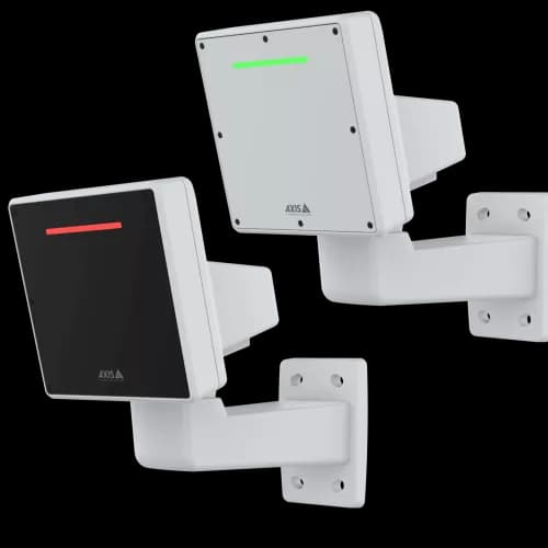 Two wall-mounted AXIS RADARS with led-strips in red and green from AXIS COMMUNICATIONS